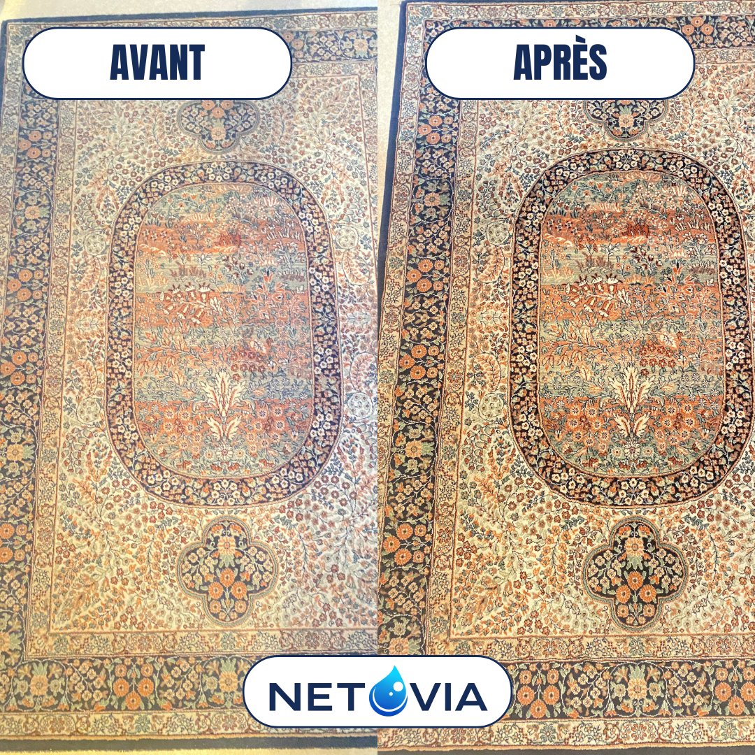 Nettoyage tapis persan avant après Fontenay